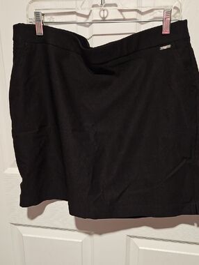 Rafaella Black Skort with Logo Waistband